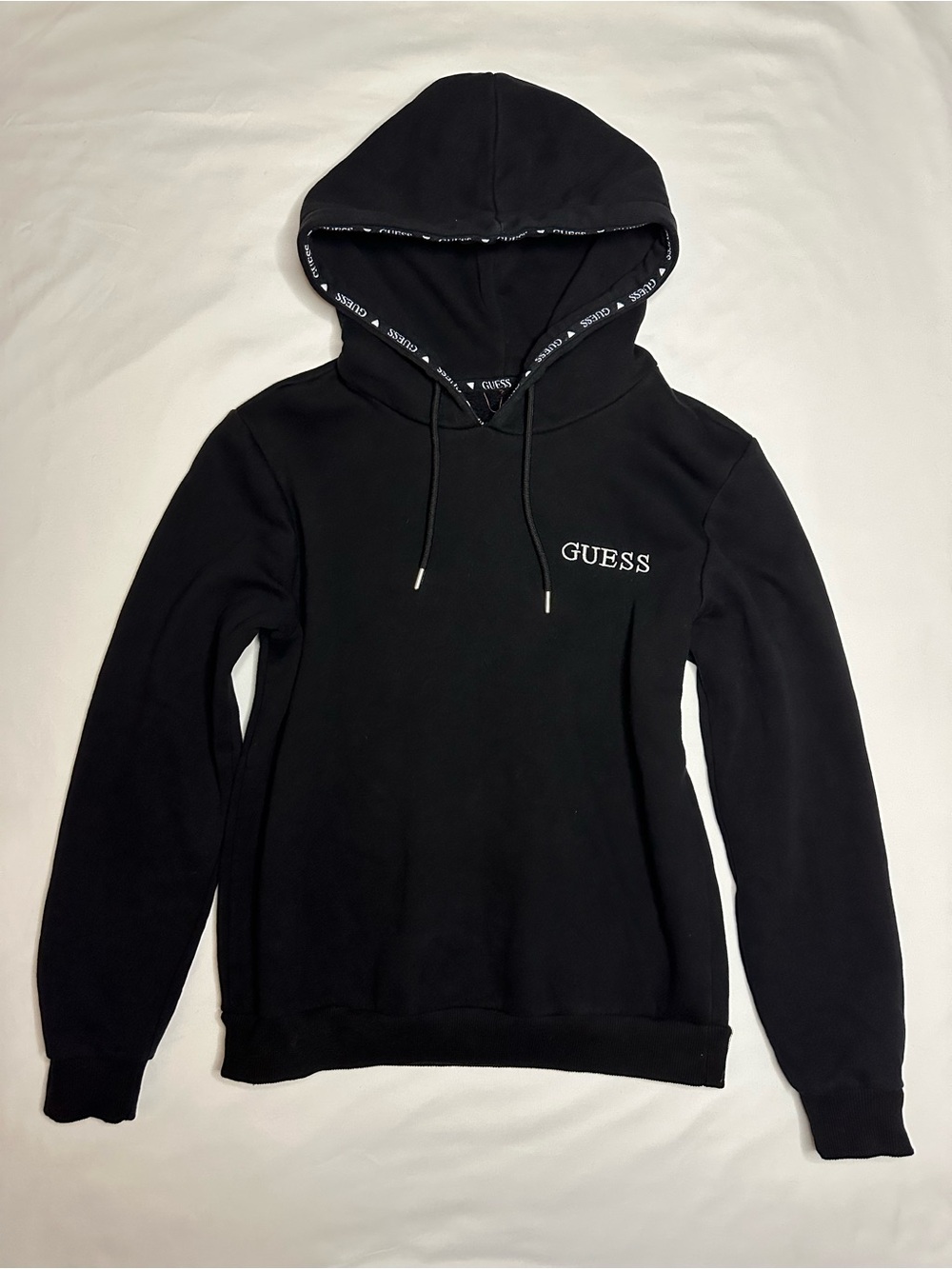 GUESS Black Logo Pullover Hoodie